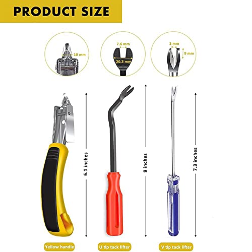 3 Pieces Heavy Duty Staple Remover Tools For Upholstery And Construction, Professional Tack Puller Set, Nail Puller For Quickly And Easily Extract All Kinds Of Nails #TOP5