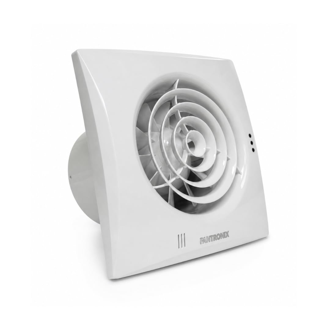 Fantronix Enviro 100mm Bathroom Extractor Fan – With PIR Motion Sensor, Quiet Wall or Ceiling Ventilation Fan for Bathrooms, Toilets & Utility Rooms