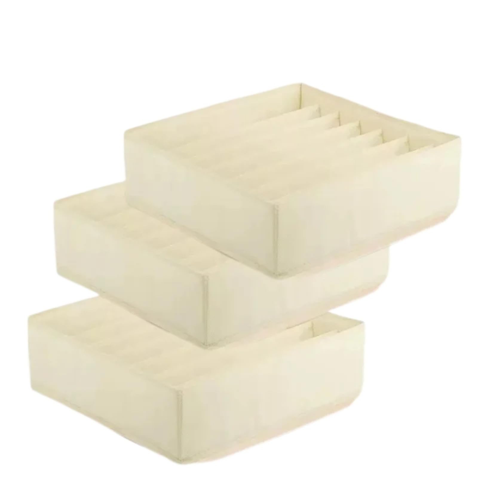 Organizador de calcetines para armario Caja organizadora plegable de tela for almacenamiento ropa interior, calcetines, multicolor(Yellow-7grids-3)