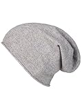 Zwillingsherz Slouch-Beanie-Mütze aus 100% Kaschmir - Hochwertige Strickmütze für Damen Mädchen Jungen - Hat - Unisex - One Size - warm und weich im Sommer Herbst und Winter - HGR