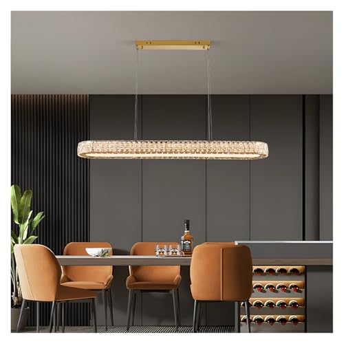 Lustre moderne de luxe en cristal doré L80cm pour illuminer un grand salon royal