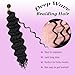 ZRQ Deep Wave Crochet Hair Natural Black 18 Inch 3 Packs Ocean Wave Curly Braiding Hair for Boho Braids Synthetic Curly Crochet Hair For Women #1B