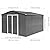 HXUHUWS Maximize Outdoor Storage with Metal Garden Shed, Durable Steel Construction, Punched Vents, Hinged Door, 10ft x 12ft, Grey