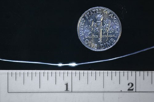 uGems 24 Gauge .999 Platinum 0.020" Diameter Professional Grade Round Wire for Jewelry Making and Technical Applications Polished Finish 6 Inches Length SKU 14349-6inches