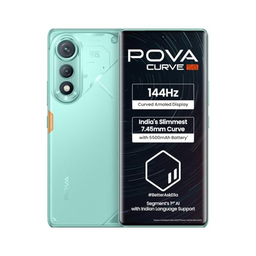 Image of POVA Curve 5G (Neon Cyan, 8GB+256GB)