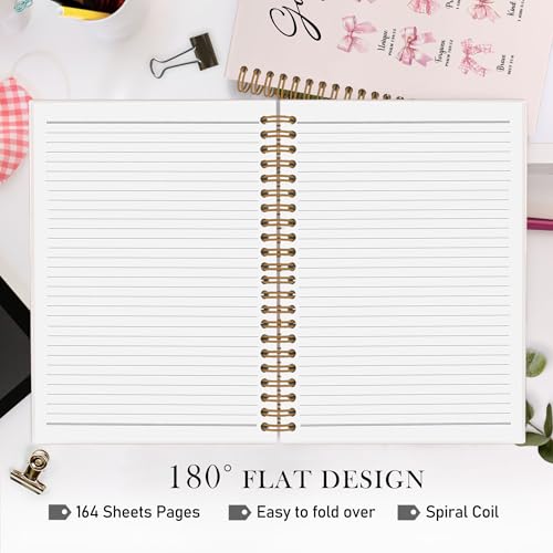 Cahier à spirale rose grand format bloc notes fournitures de bureau - 5