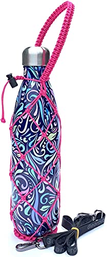 Gearproz HydroNet Handle - Compatible with S'well, Simple Modern, Mira, Manna Stainless Steel Water Bottles â€” Available in 9 oz, 17 oz, 25 oz (Pink, 25 oz)