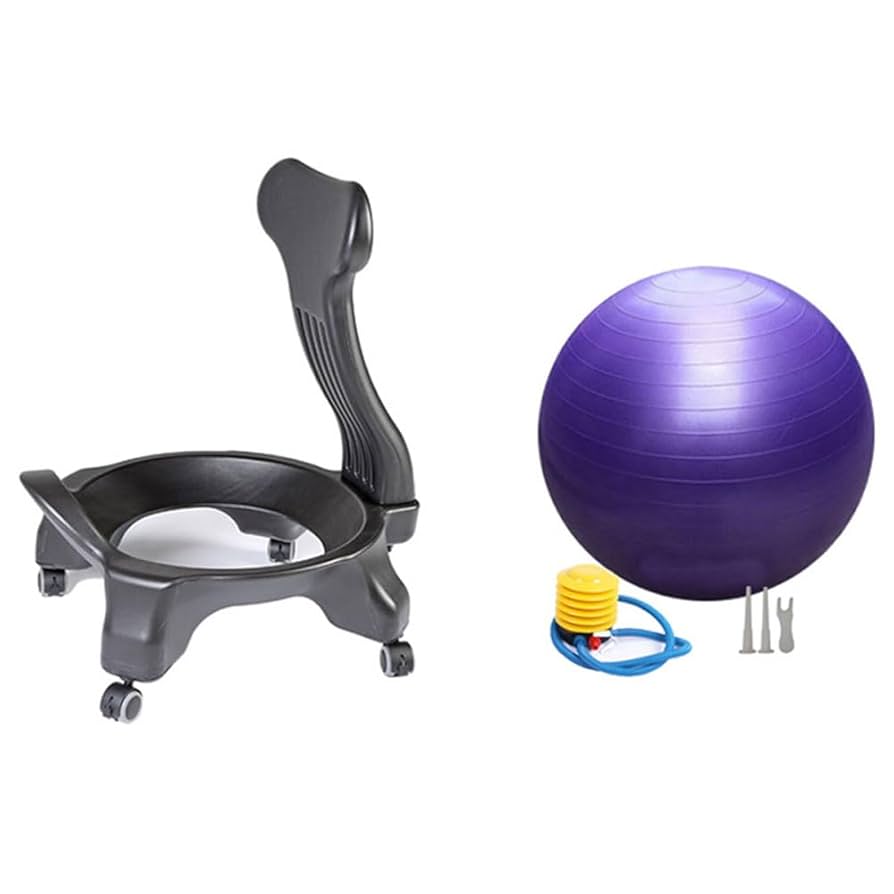 【美品】＆MEICAL バランスボールチェア Amazon.co.jp: 人間工学に基づいたバランスボールチェア、運動