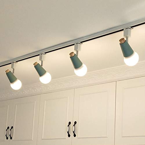 Barras De Focos 1 PCS Lámpara de pista LED Moderna Colorido 2 Way Spotlights Ajustable Spotlights Track Lighting Fixture 120V Light Bar Showroom Tienda de ropa LáMpara De Techo