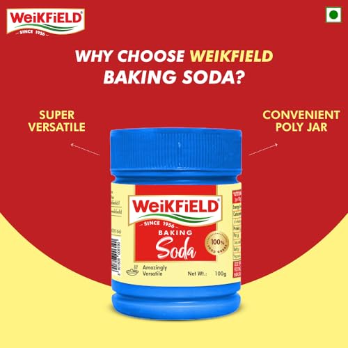 Image of Weikfield Baking Soda | 100 gm Jar (Pack of 5)
