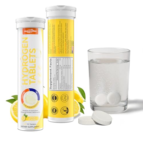 HEALOADING Hydrogen Water Tablets with Magnesium: 12.4PPM Molecular Hydrogen Supplement for Adult