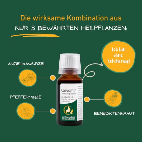 Carvomin Verdauungstropfen, 20 ml Lösung – Ansicht 4