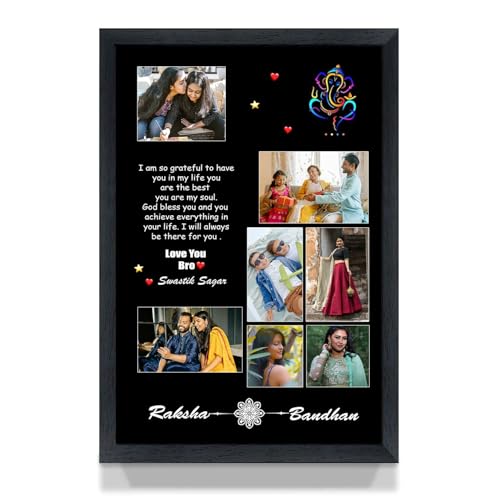 Image of Customized Collage Photo Frame, Gift for Friend, Anniversary, Wedding, Husband, Wife, Couple Special, (Special Gifts, 14 x 20 Inch)