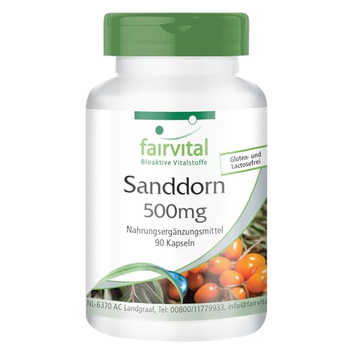 Fairvital | Sea Buckthorn Capsules 500mg - HIGH Dosage - Vegan - 90 Capsules
