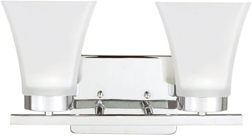 Miniatura 5 de Sea Gull Lighting 4411603-962 Bayfield - Luces estilo tocador de baño, acabado de níquel cepillado