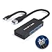 USB 3.0 Hub & USB C Hub with SD & TF Card Reader, 3-Ports USB Hub for iMac PC Laptop Mouse Keyboard Printer Android Tablet Phones with OTG Function