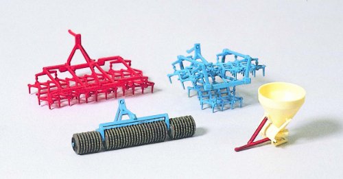 Preiser 1/87 Ème PR17919 modélisme ferroviaire charrue rouleau fertilisant miniature