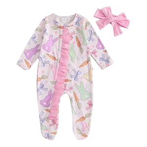 AHUGHAUE Newborn Baby Girl Easter O...