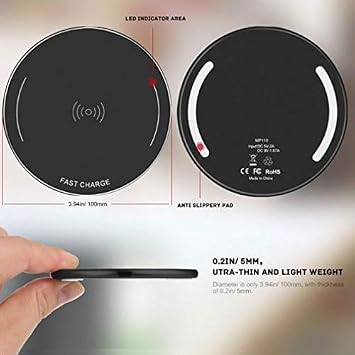 Wireless Charger Fast 7.5W and 10W Charging Pad Slim Quick Charge Compatible with LG Wing, Velvet Phones