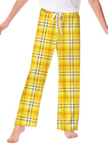 Image of Remimi Girl Boy Plaid Pants Drawstring Summer Casual Loose Bottoms 5-14 Years