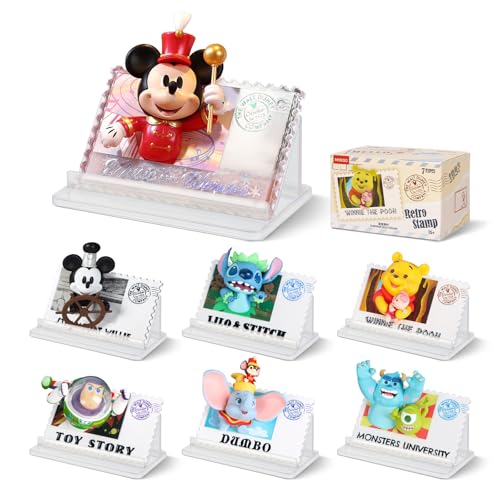 MINISO Stitch Dumbo Monster Buzz Lightyear Mickey Sello Figuras Coleccionables Blind Box Figuras Coleccionables para la Decoración de la Habitación Infantil