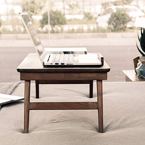 Table pliante en bois massif marron, petite table de travail - 5