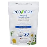 Eco-Max Hypoallergenic Automatic Dishwasher Pacs 20 count, Scent Free