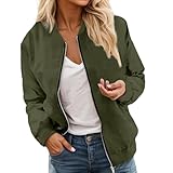 Mantel Damen - Freizeitjacken Für Damen Leicht Bequem Mit Reißverschluss...