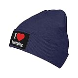 Funny-I-Love-Buttplug-Gifts for Women Men Navy Blue Beanie Hats for Men Women Slouch Beanies Knit Hat Skull Cap