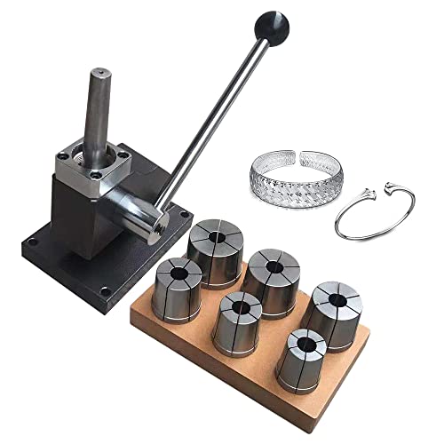 Futchoy Bangle Bracelet Enlarger Stretcher Expander Make Tool for Jewelry Design Making,Oval Bangle Bracelet Enlarger Jewelry Making Enlarger Tool Heavy Duty + 48/52/56/62/66/70mm Dies