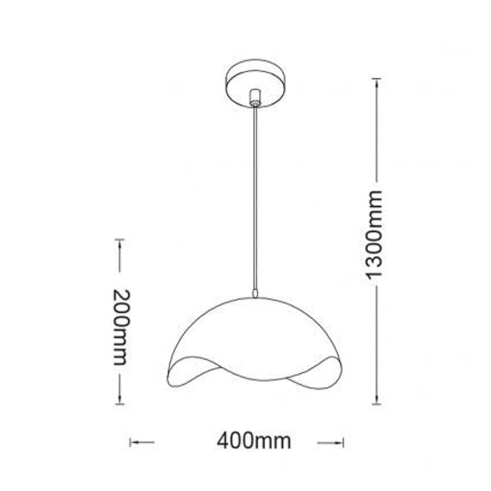 Lampadario Sospeso E27 Moderno a Forma di Conchiglia, Regolabile, Design Minimalista per Cucina, Soggiorno e Camera da Letto (Bianco)