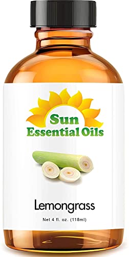 Sun Essential Oils - Lemongrass Essential Oil - 4 Fluid Ounces (Pack of 1)
