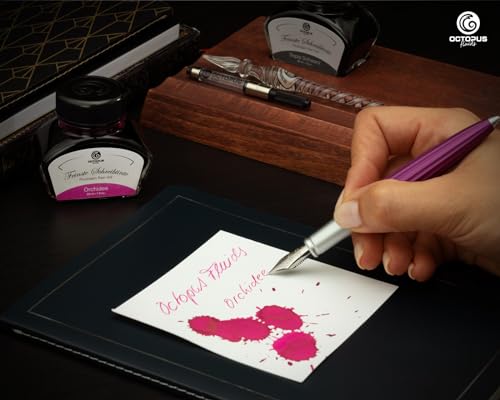 Füllhaltertinte im Tintenglas, Schreibtinte für Füllhalter, Füllertinte in Orchidee 30ml im Tintenfass, Kalligraphie Tinte