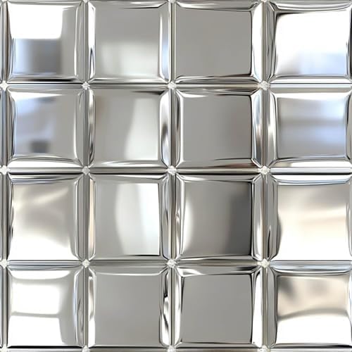 Image of Moroccan Tile Stickers | Waterproof Self Adhesive Peel & Stick Tile Decals for Kitchen Backsplash, Bathroom Wall, Floor, Furniture & Glass (8x8 Inch, Design 42)
