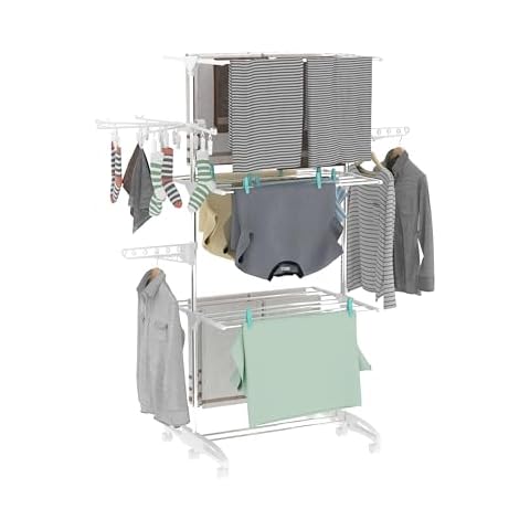 Hyfive 4-Tier Clothes Airer with Sock Dryer Cover