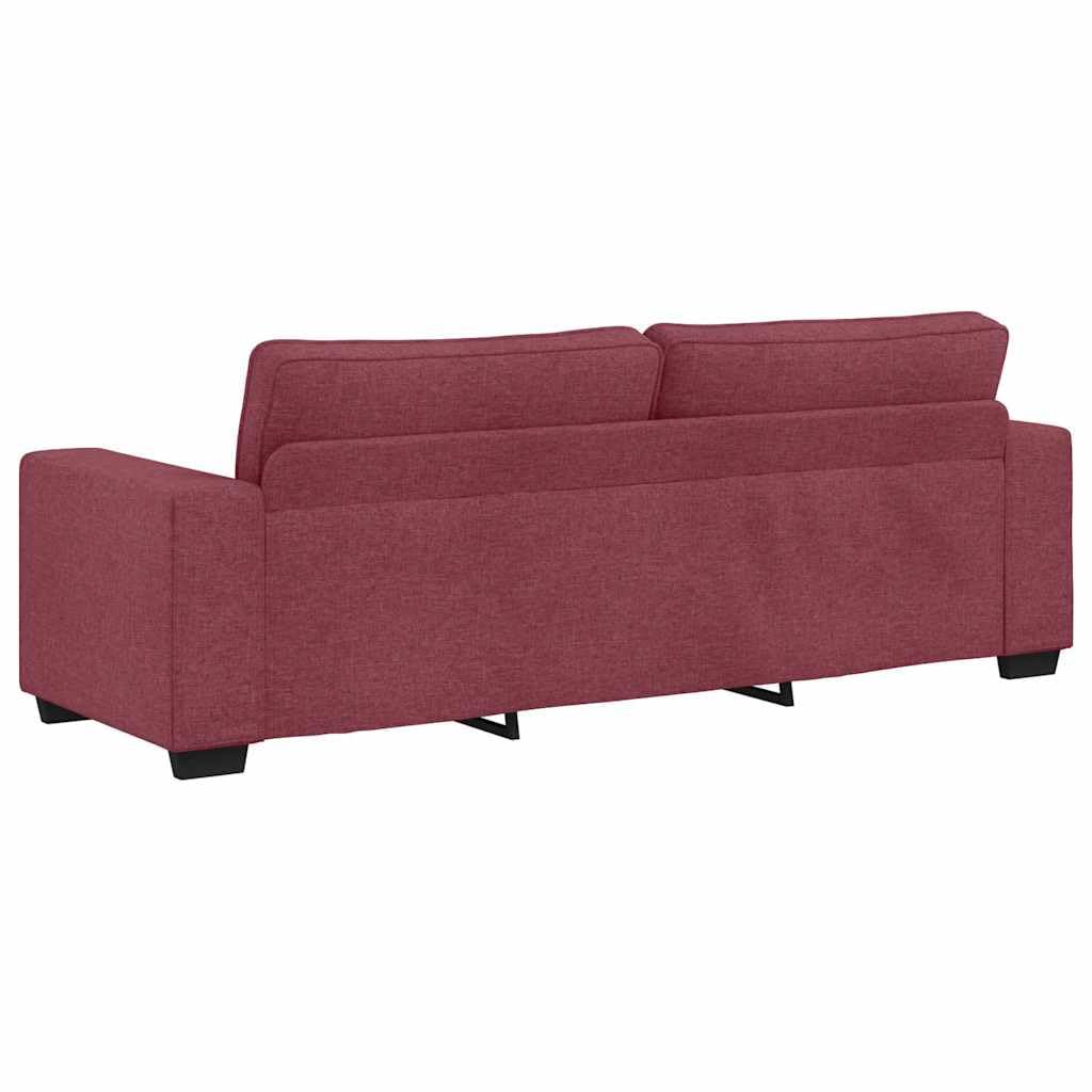 2-częściowy zestaw mebli z poduszkami, czerwone wino, tapicerowane meble do salonu, pokoju gościnnego, lounge, w zestawie 2-osobowa i 3-osobowa sofa, wygodna sofa narożna, meble relaksacyjne
