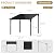 Shintenchi 10 x 10FT Wall-Mounted Metal Gazebo Pergola,Outdoor Sloped Roof Hardtop Patio Gazebo,Heavy Duty Awnings for Patio,Backyard,Deck,Garden