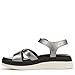 Vionic Womens Mar Strappy Sandals Pewter Leather 7 M