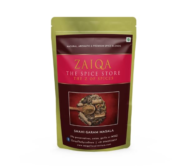 ZAIQA THE SPICE STORE Shahi Garam Masala 50 Gram-: A Royal Symphony of Spices, Enhance Your Dishes with the Majestic Flavors of India's Exquisite Culinary Tradition