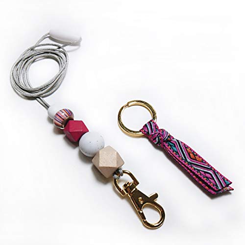Beaded lanyard, breakaway lanyard, lanyard necklace, id badge lanyard, teacher lanyard, comes with Key ring,teacher gift,silicon lanyard,for teacher, employees or students (B04)