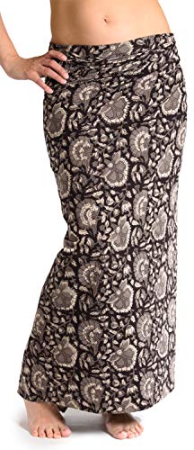 Pareo - Falda Sarong Unisex de la India, con Estampado a Mano Tradicional, Negro 2
