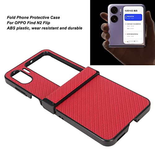Rankomu Protector för OPPO Find N2 Flip - Röd Kolfiber Fodral