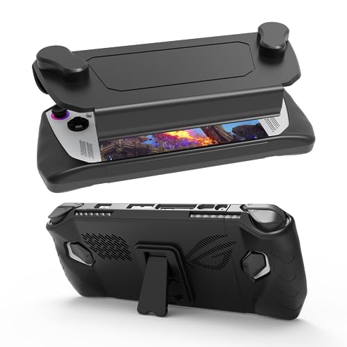 EJGAME Upgraded Ultra Slim TPU Protective Case with Front Cover Compatible with ASUS ROG Ally, Shock-Absorption