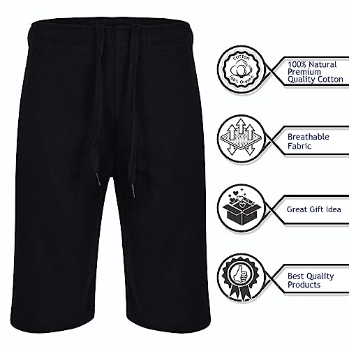 Shorts elásticos infantiles pack de 2 pantalones cortos cómodos de algodón suave 3