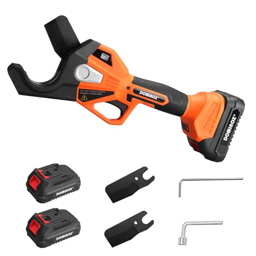 DOMINOX Akku Kunststoff Rohr Rohrschneider, PVC Rohrschere mit 2 2,0Ah