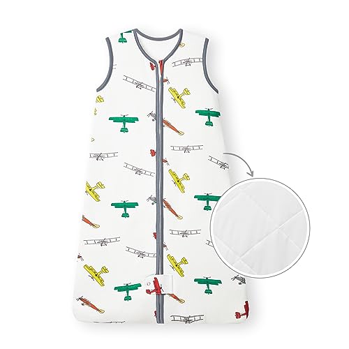Image of TotAha Warm Sleep Sack 0-3 Months,Soft Quilted 1.0 TOG Wearable Blanket Baby Sleep Bag with 2-Way Safe Zipper