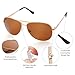 LotFancy Polarized Aviator Sunglasses for Men with Case, UV400 Protection, 61MM, Lightweight Eyewear for Driving Fishing Sports, Brown Lens, Gold Metal Frame