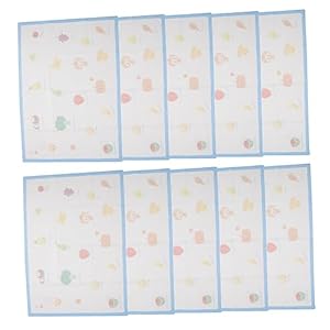Asakkura 10 Stks Tafelmat Waterbestendig Tafelkleed Kinderen Vloerkussen Bureaumat Baby Placemats Baby Reizen Placemats Kids Reizen Placemats Peuter Niet-Geweven Stof Ingrediënten