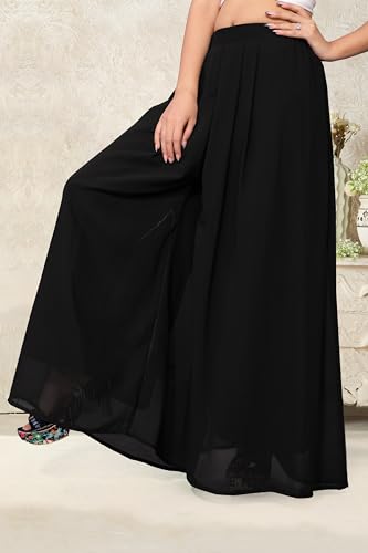 Image of Georgette Bonanza Soft Flared Palazzo (MID Waist)