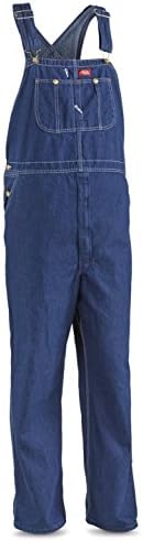 Dickies Men's Factory Second Bib Overalls, Rinsed Navy, W32 L32